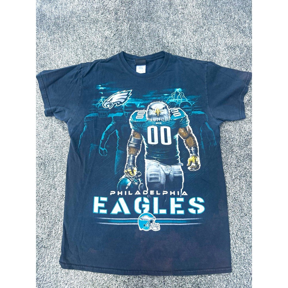 Philadelphia Eagles Y2K NFL Shirt Mens M Eagle Player Graphic Black Tee